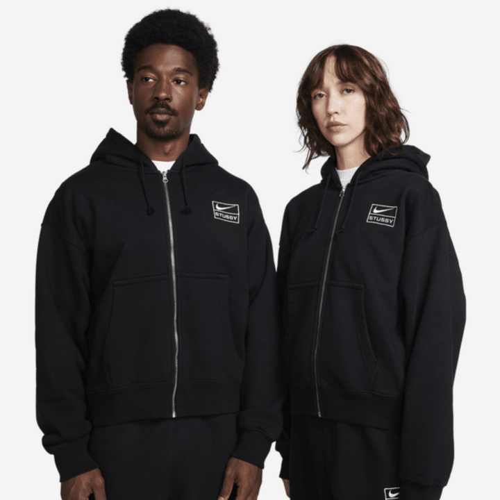 Nike x Stussy Washed Zip Up Hoodie Black