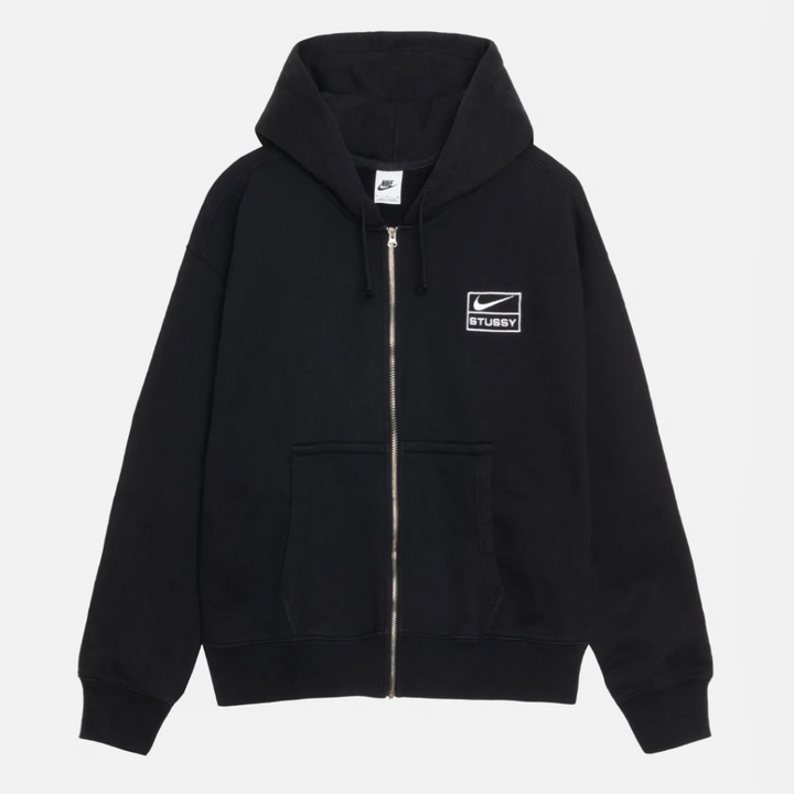 Nike x Stussy Washed Zip Up Hoodie Black